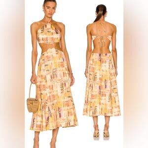 Cult Gaia Multicolor Halter Dress